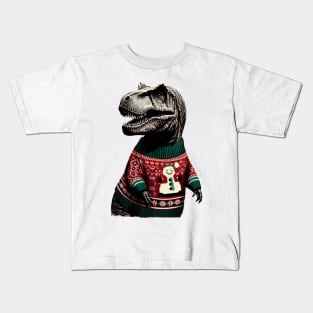 Christmas Tyrannosaurus Kids T-Shirt